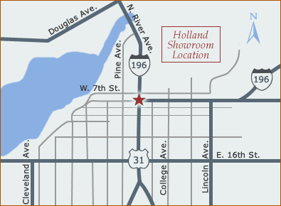 Holland Showroom Map